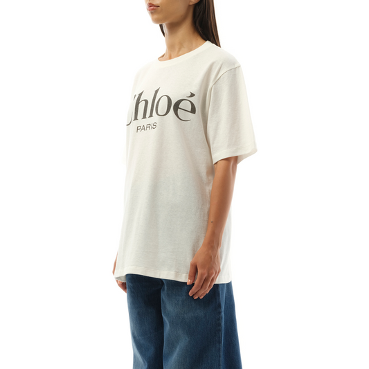 Chloe Logo T-Shirt in White