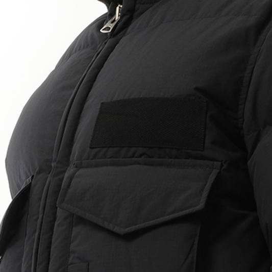 Rip Stop Padded Blouson in Black