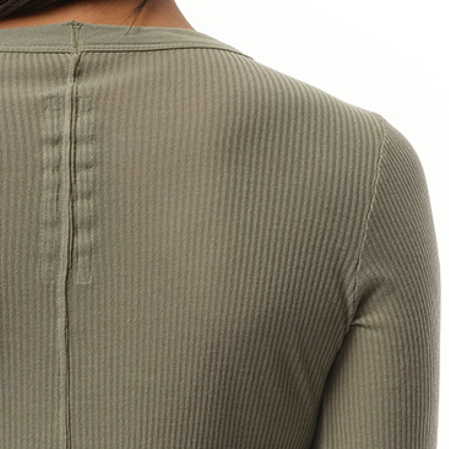 Rib Long Sleeve T-Shirt in Celadon