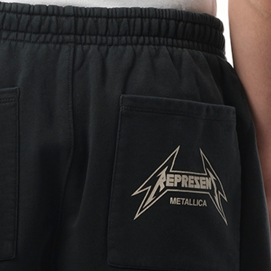 Metallica 40 Year Anniversary Sweatpants in Stained Black