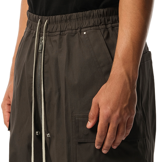 Cotton Poplin Cargobela Shorts in Dark Dust