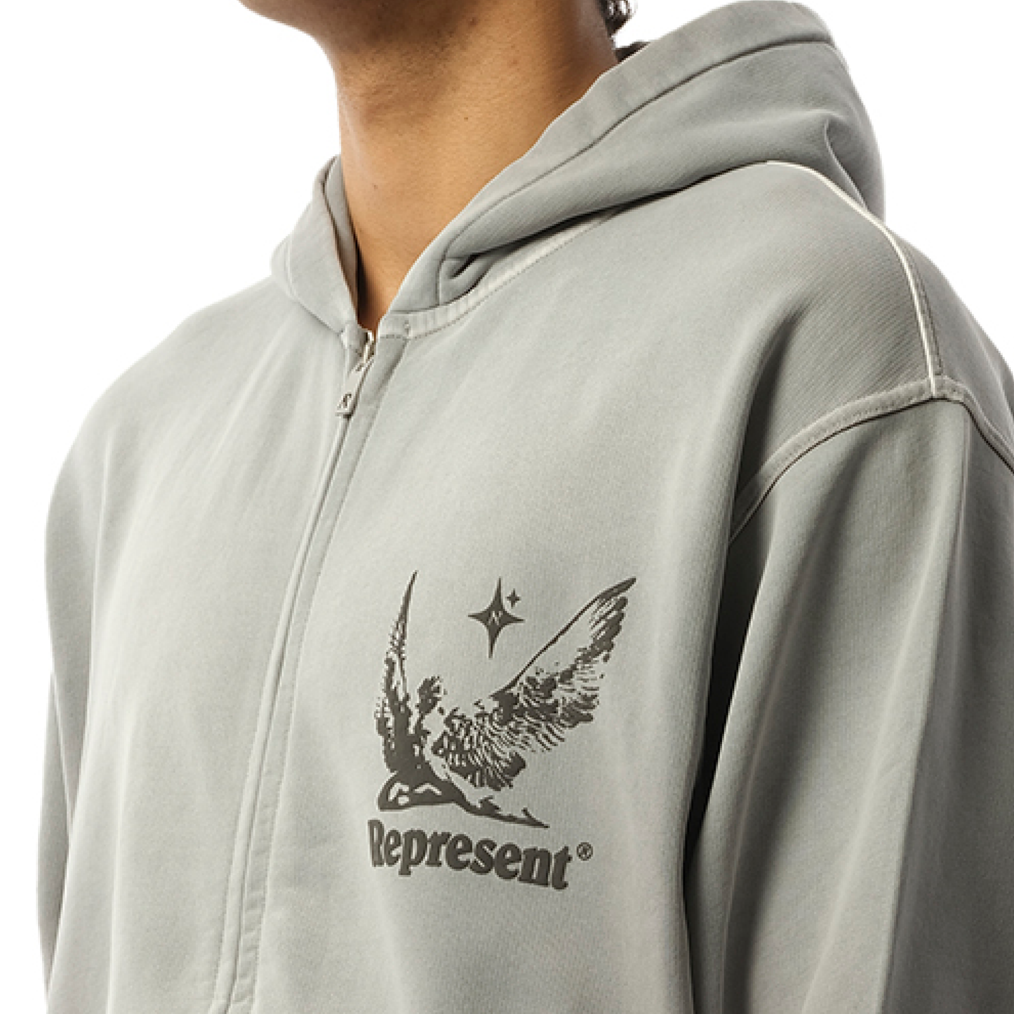 Spirits of Summer Zip Hoodie in Mist