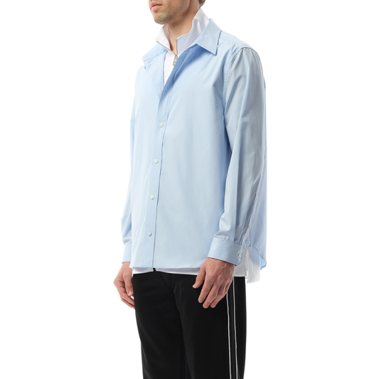 Hybrid Shirt in Light Blue/White