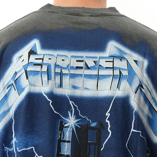 Metallica Ride The Lightning Long Sleeve T-Shirt in Vintage Grey