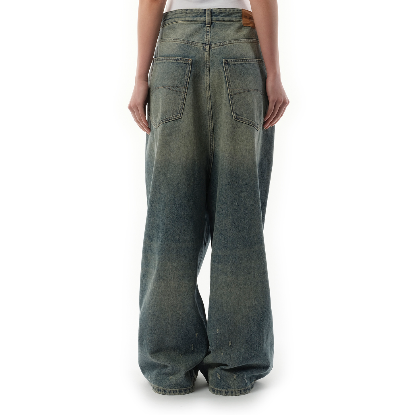 Low Crotch Jeans in Blue Rust