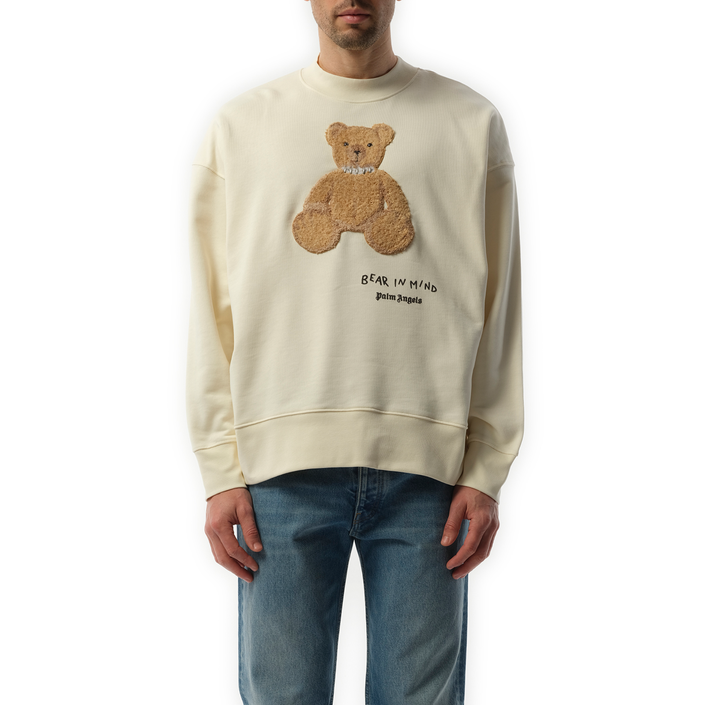 Bear in Mind Sweatshirt in Off White/Brown