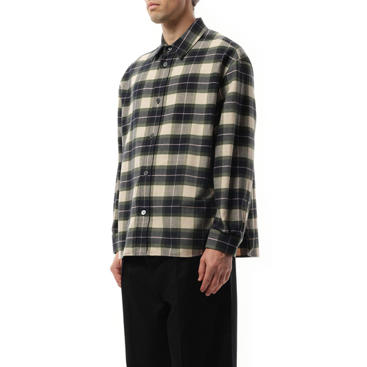 Check Overshirt in Green/Multicolour