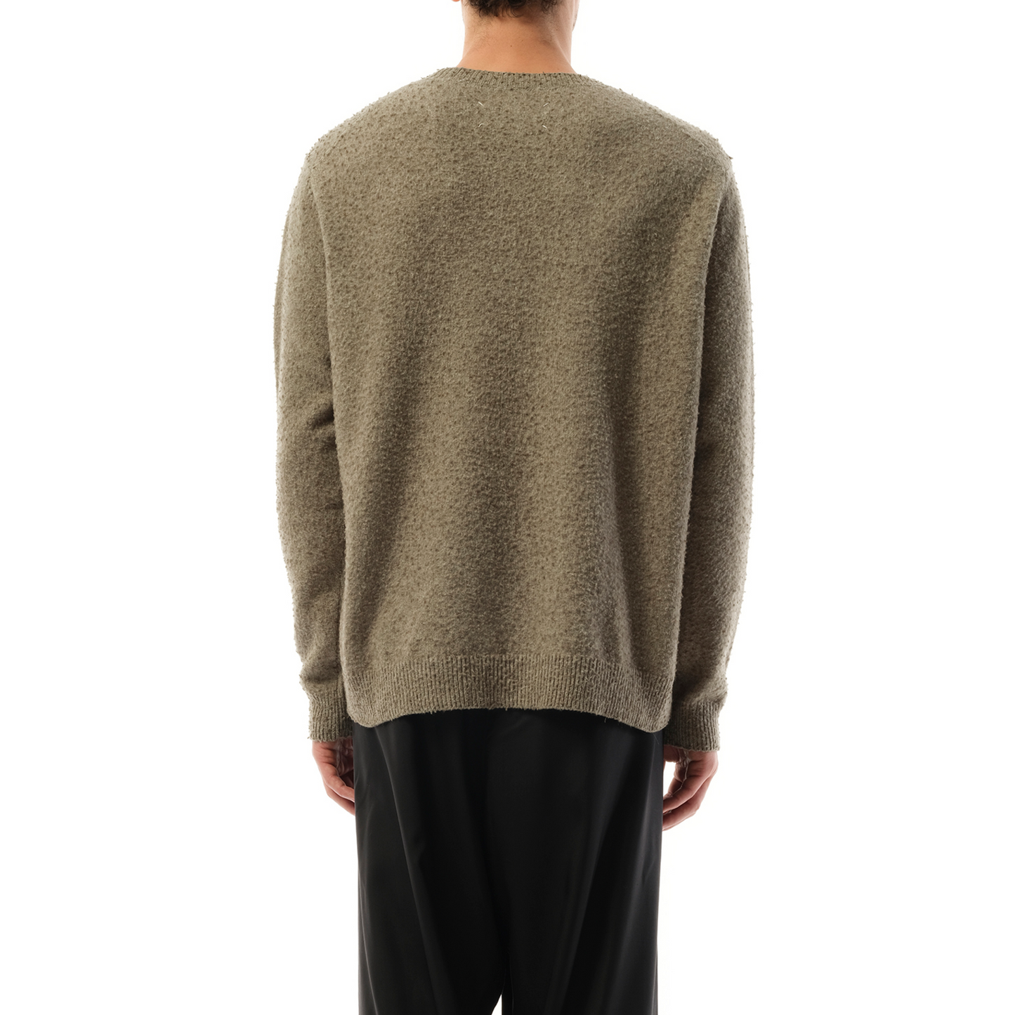 Wool Crewneck Sweater in Sage Green