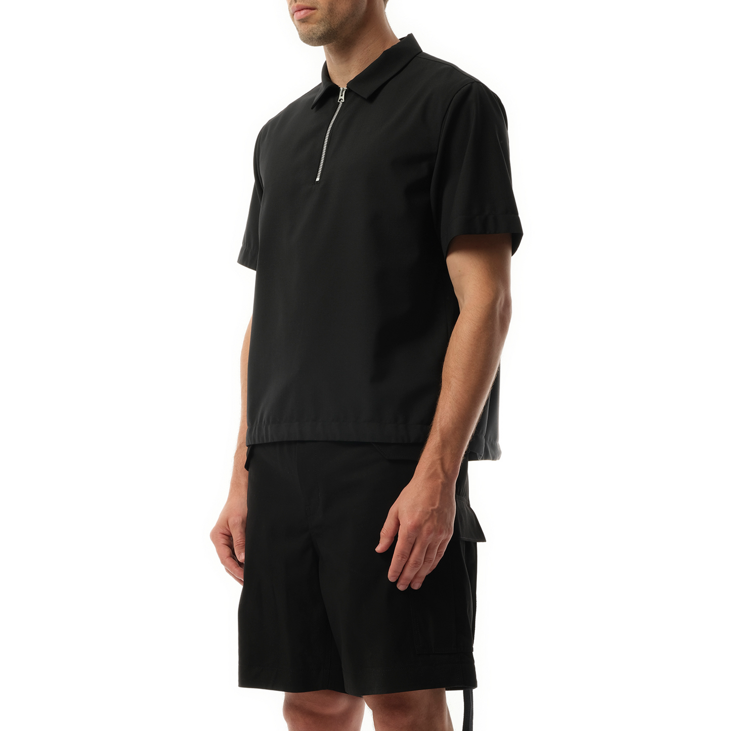 Suiting Polo Shirt in Black