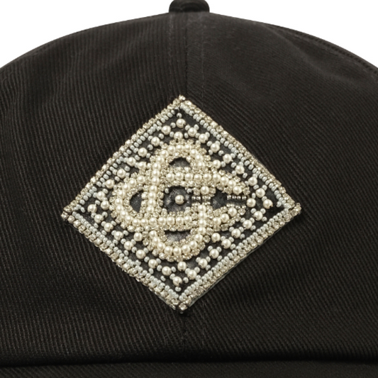 Pearl Diamond CC Patch Cap in Black