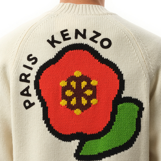 Kenzo Pop Cardigan in Off White