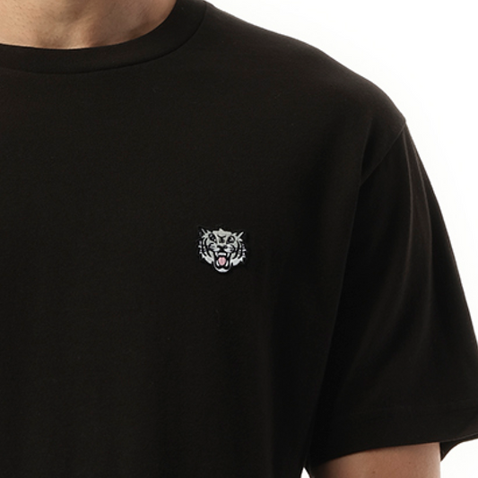 Gots Kenzo Happy Tiger Embroidered Classic T-Shirt in Black