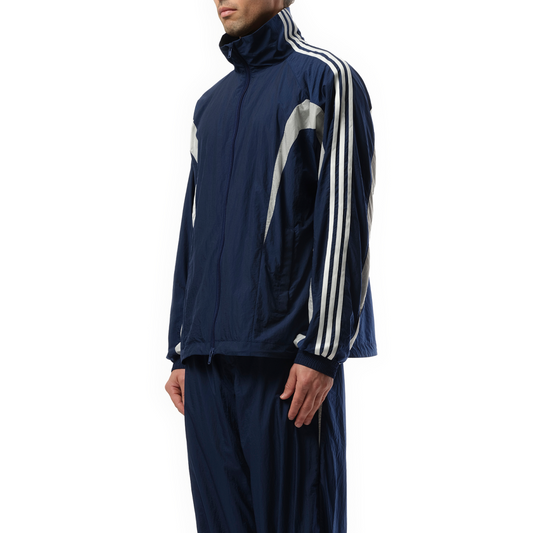 3 Stripe Nylon Jacket in Dark Blue