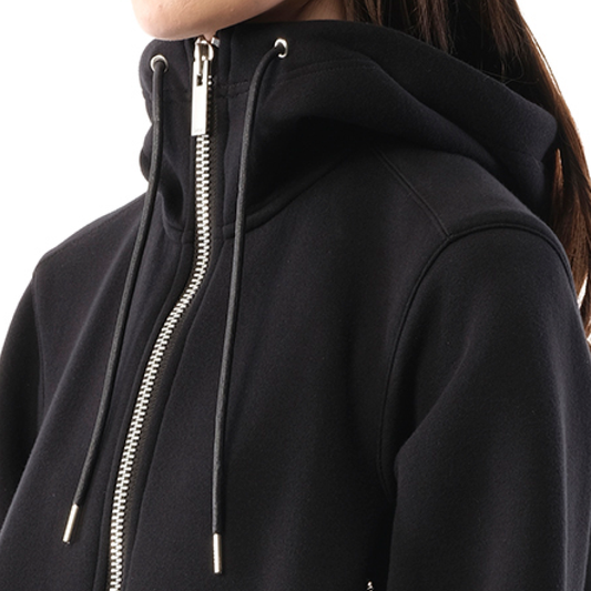 Sponge Sweat x Nylon Twill Hoodie in Black