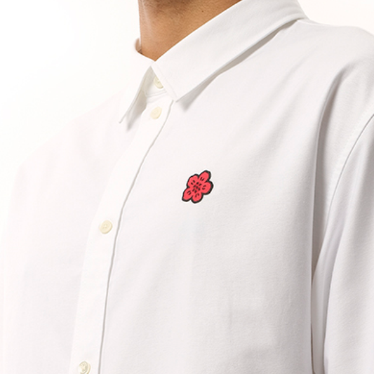 Boke Flower Crest Short Sleeve Shirt in White