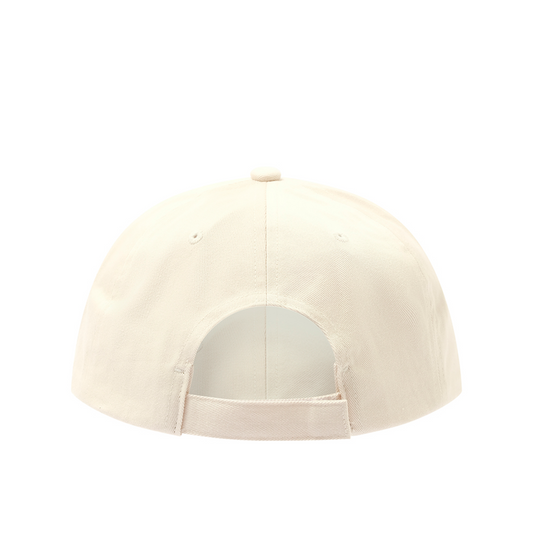 Folded 3 Stripe Cap in White