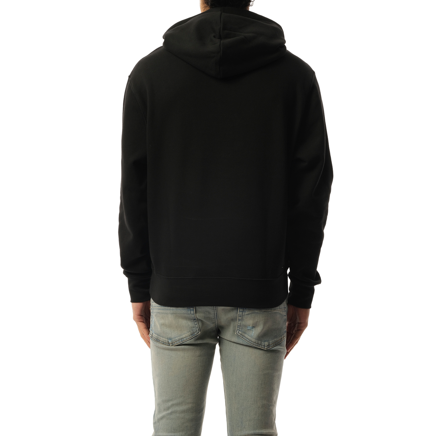 Amiri Staggered Hoodie in Black/White