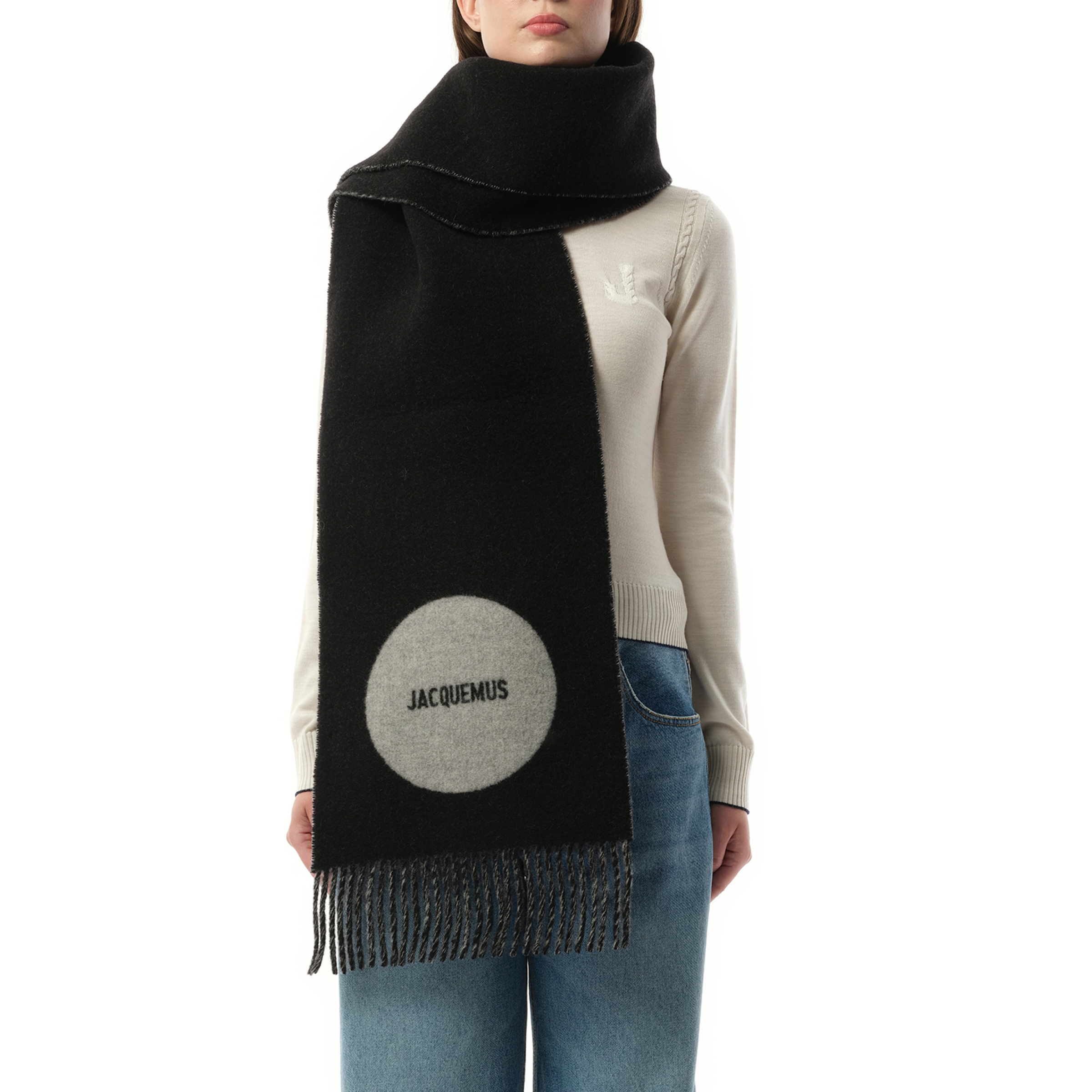 Rond Carre Scarf in Black