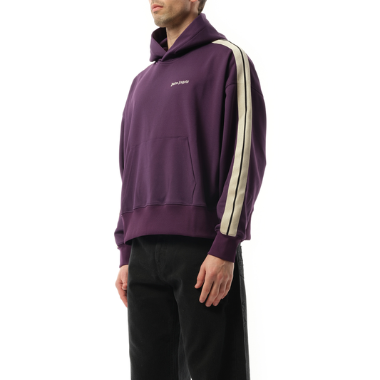 Classic Logo Track Hoodie in Dark Purple