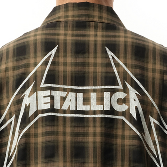 Metallica Check Shirt in Tobacco