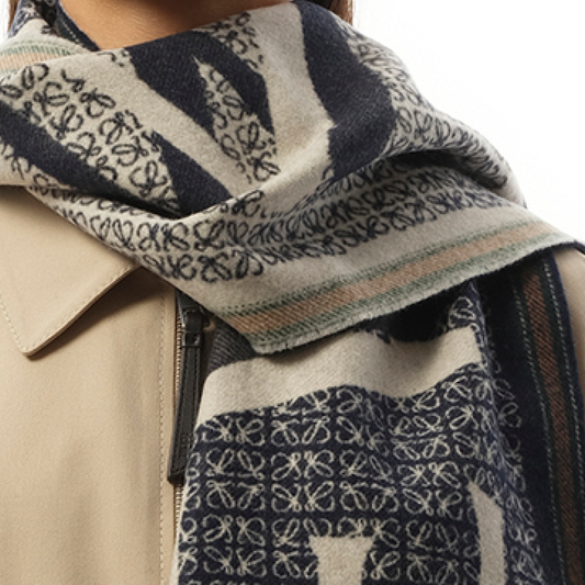 Loewe Love Scarf in Navy Blue