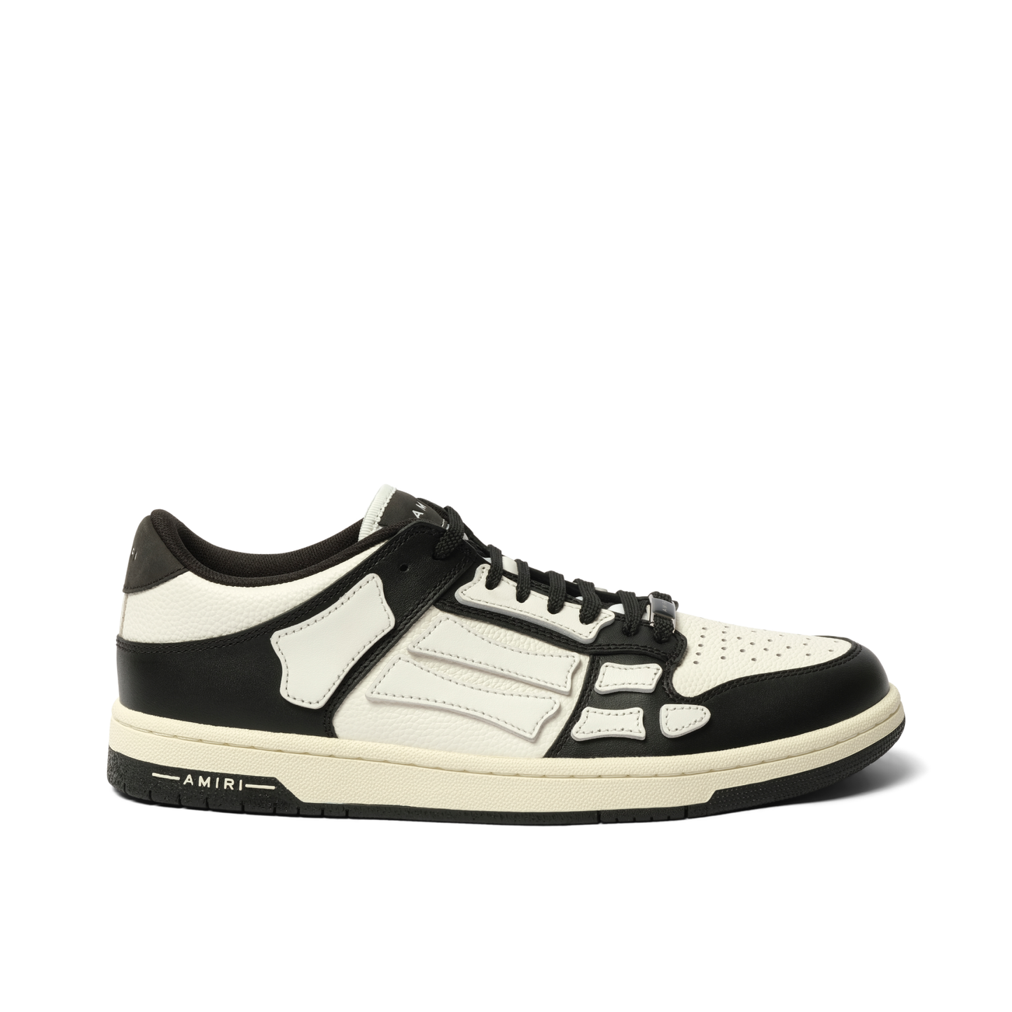 Skeleton Top Low Sneaker in Black/White