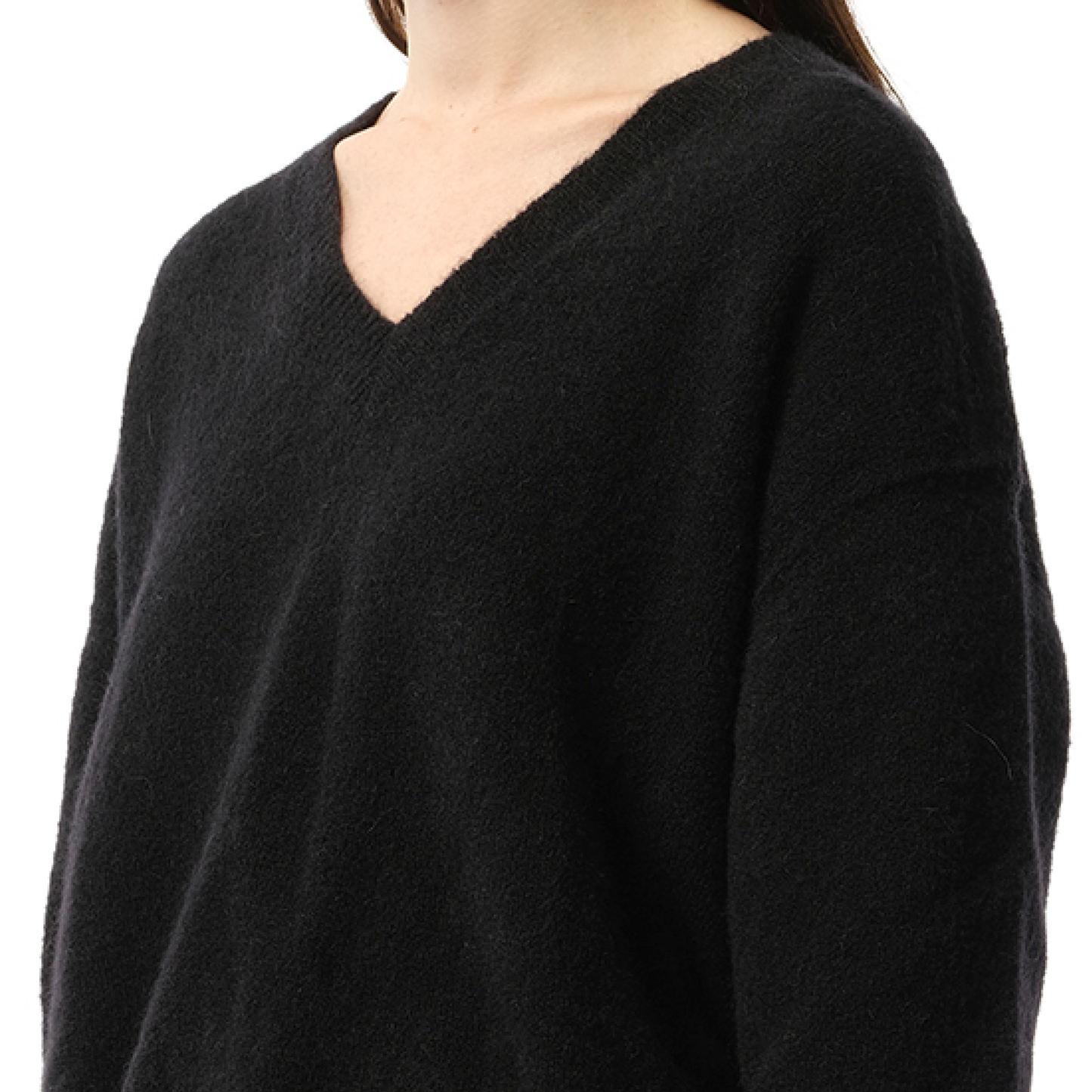 Tommy V Neck Sweater in Black