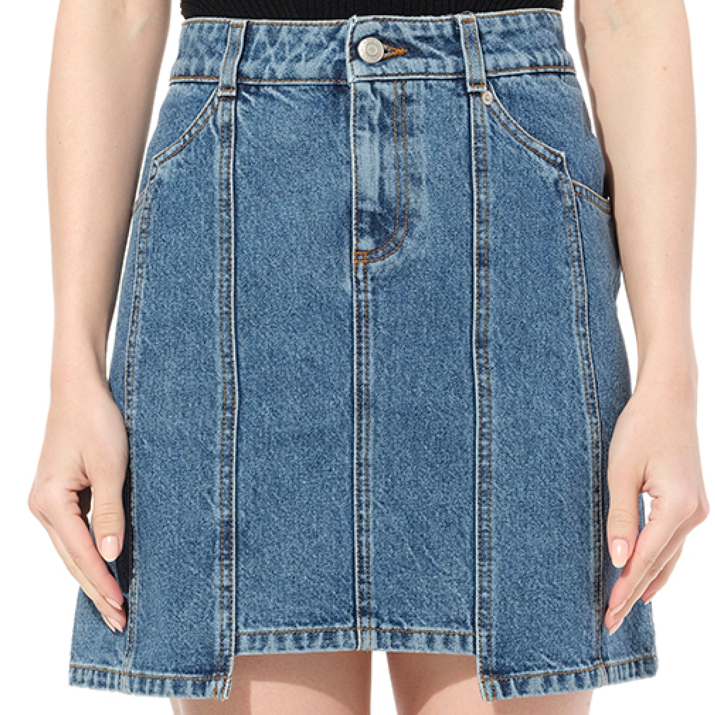 Mini Denim Skirt in Blue