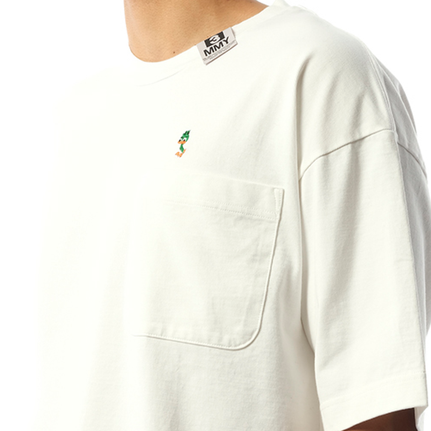 Duck Embroidery T-Shirt in White