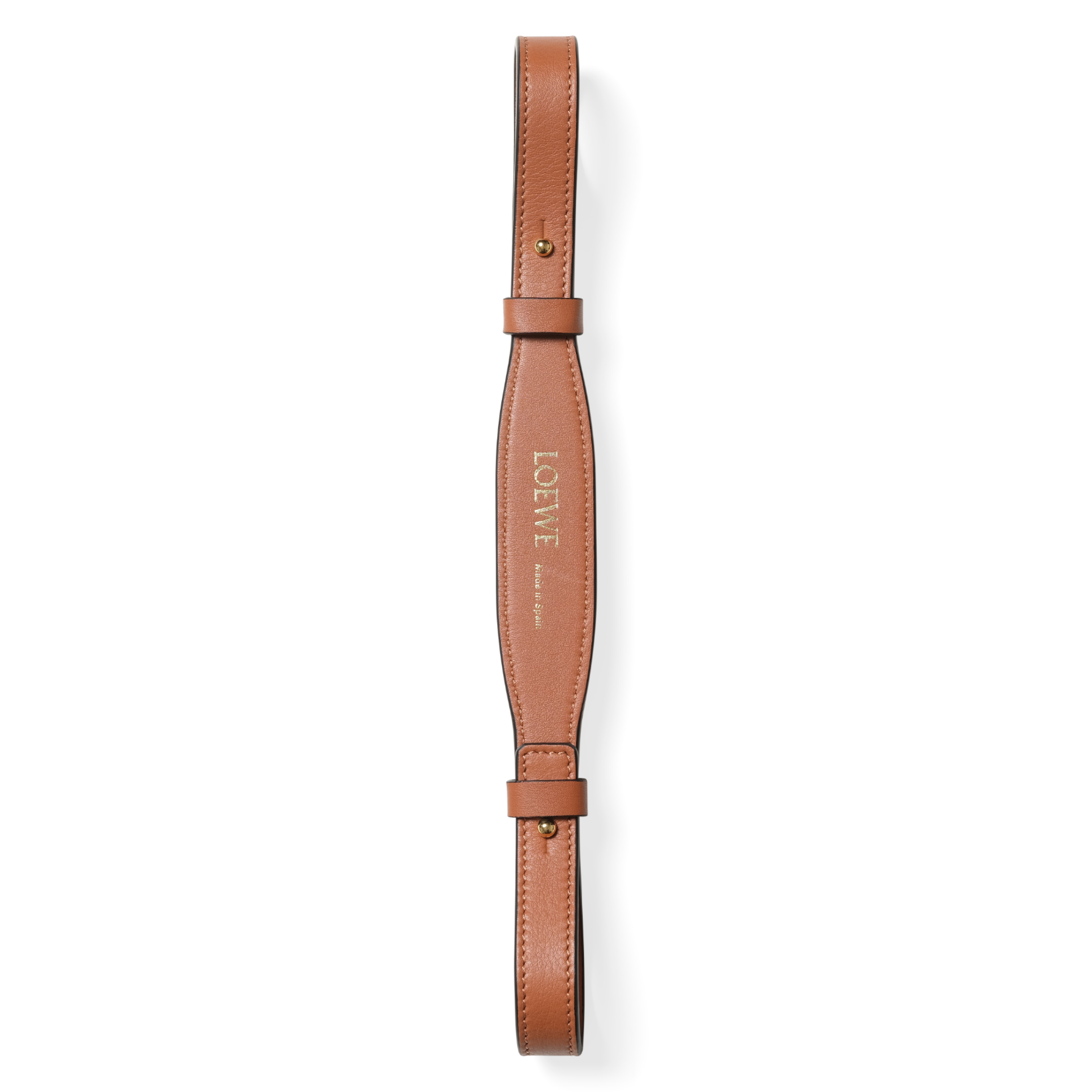 Branded Short Strap in Tan