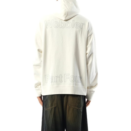 Duck Printed Hoodie in White