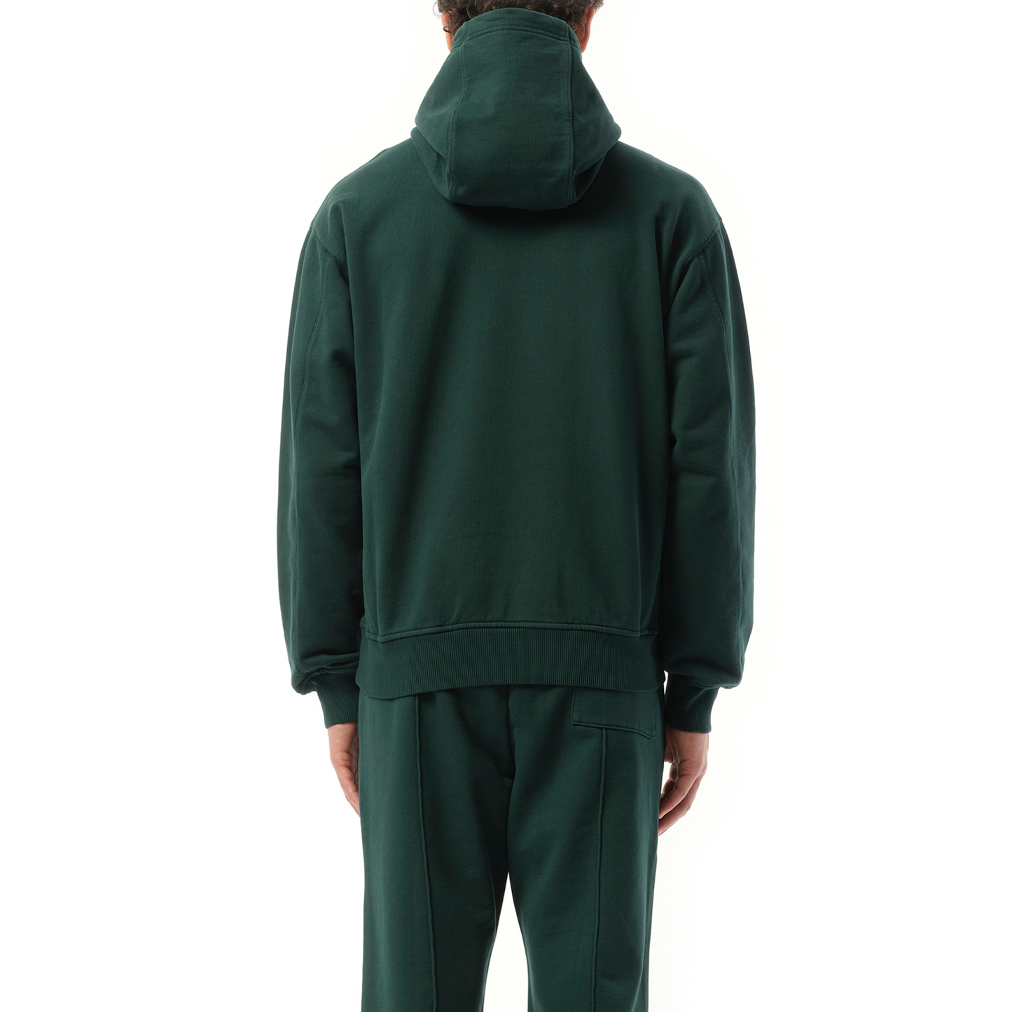 Embroidered CC Patch Hoodie in Green