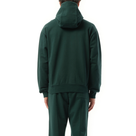 Embroidered CC Patch Hoodie in Green