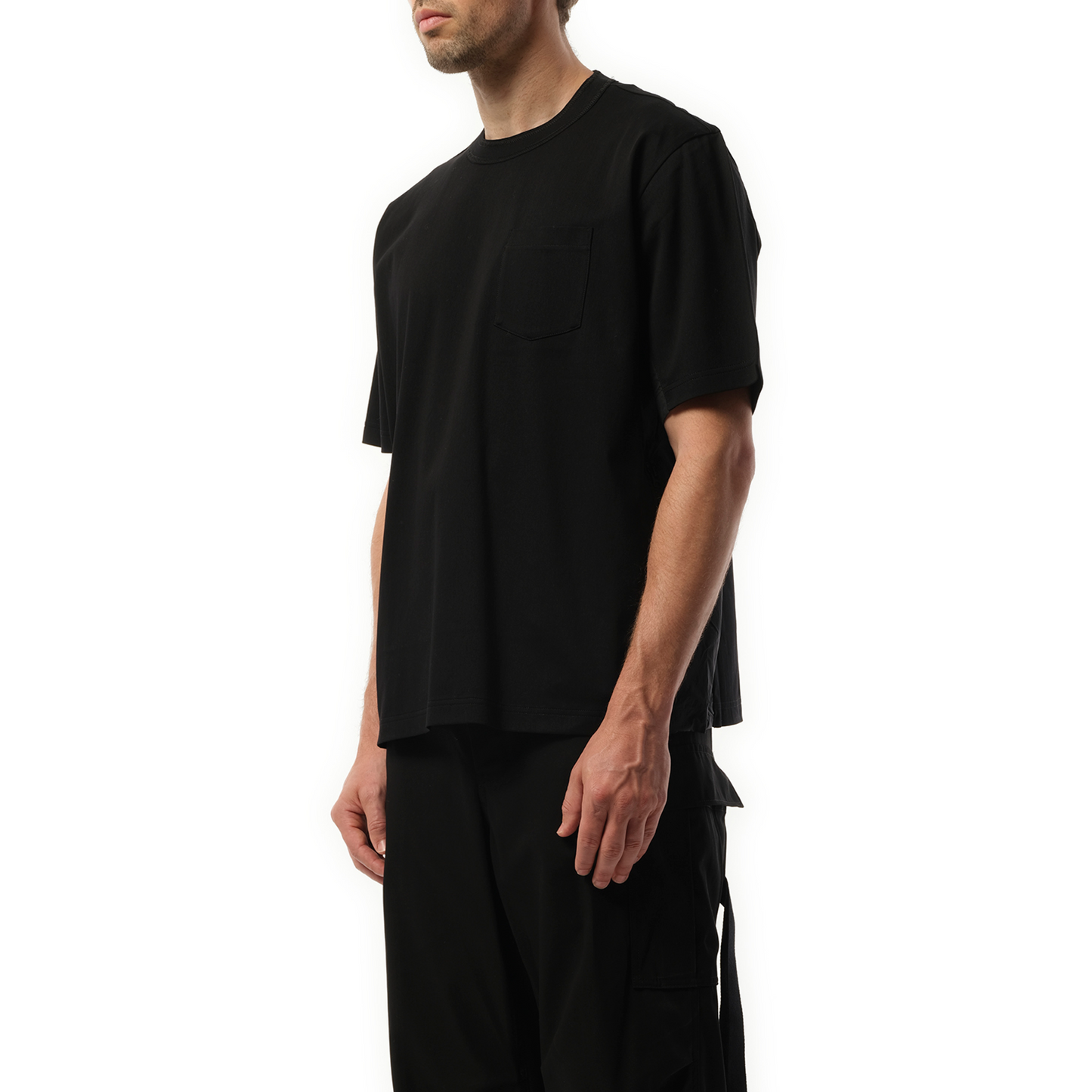 Cotton Jersey T-Shirt in Black