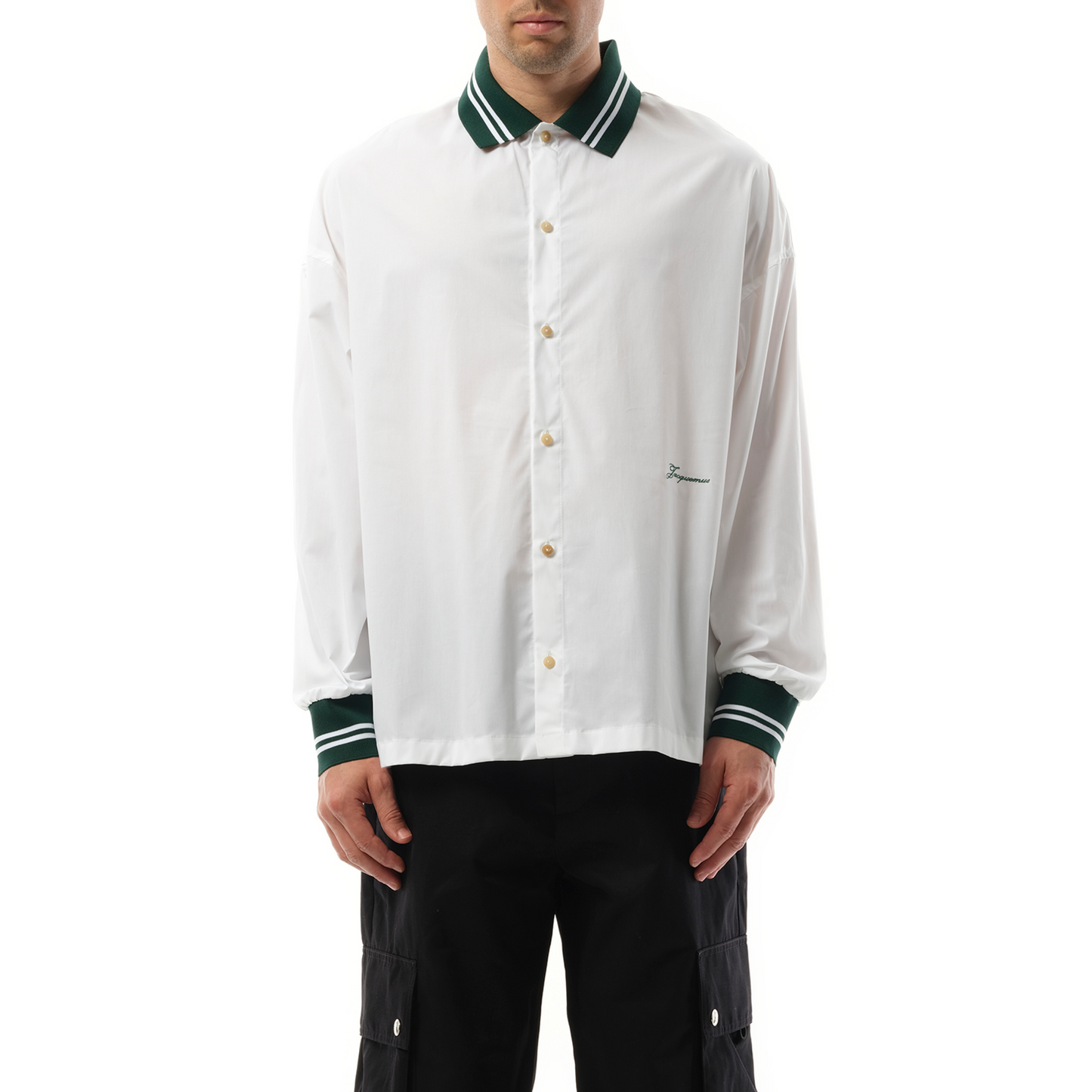 La Chemise Baseball Long Sleeve in White