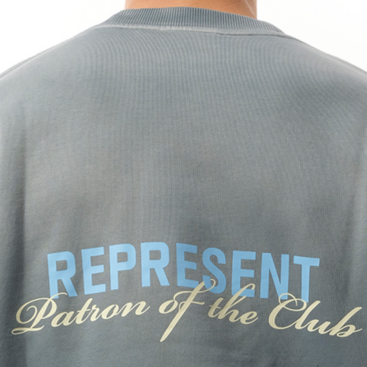 Patrons of The Club Sweatshirt in Washed Grey