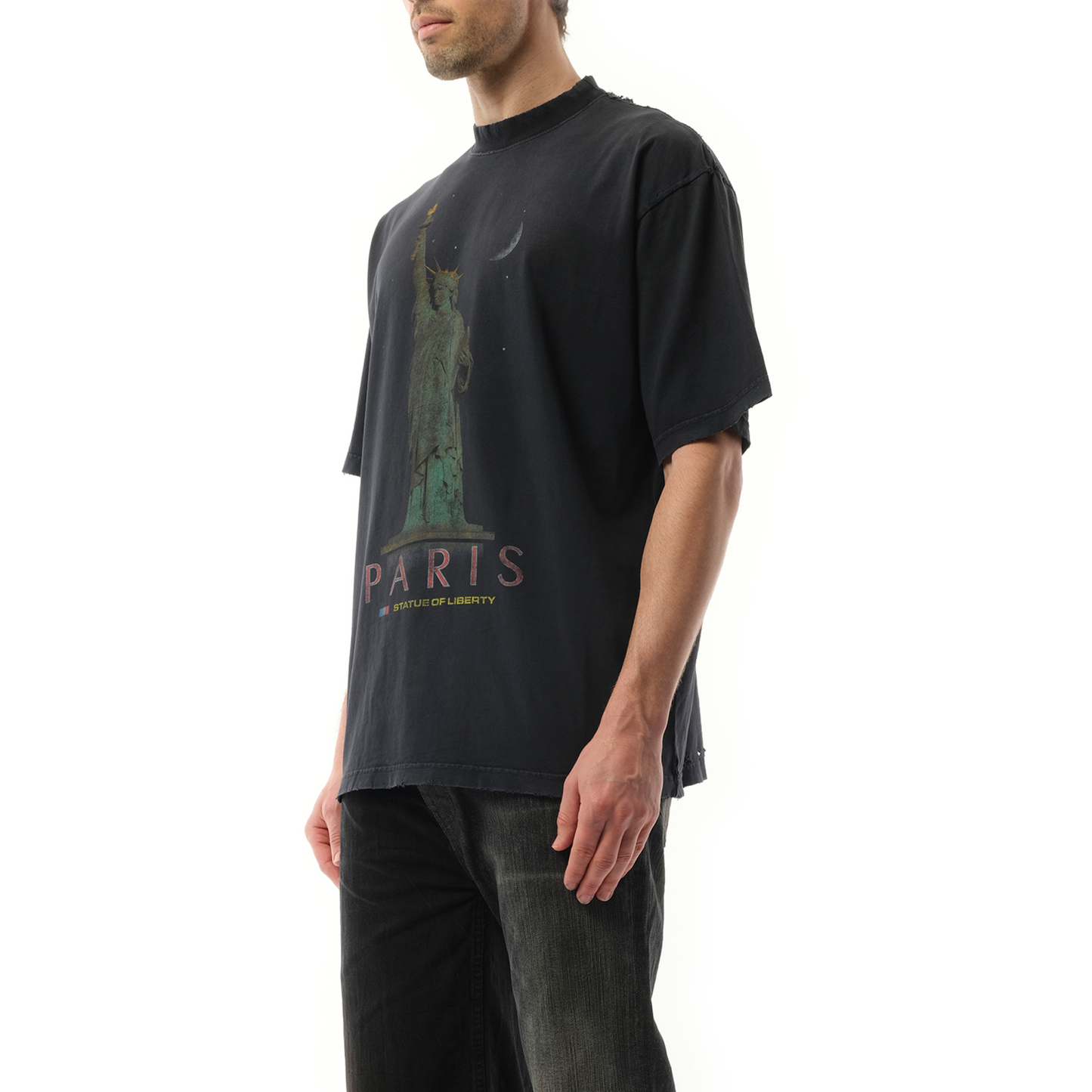 Paris Liberty Medium Fit T-Shirt in Black