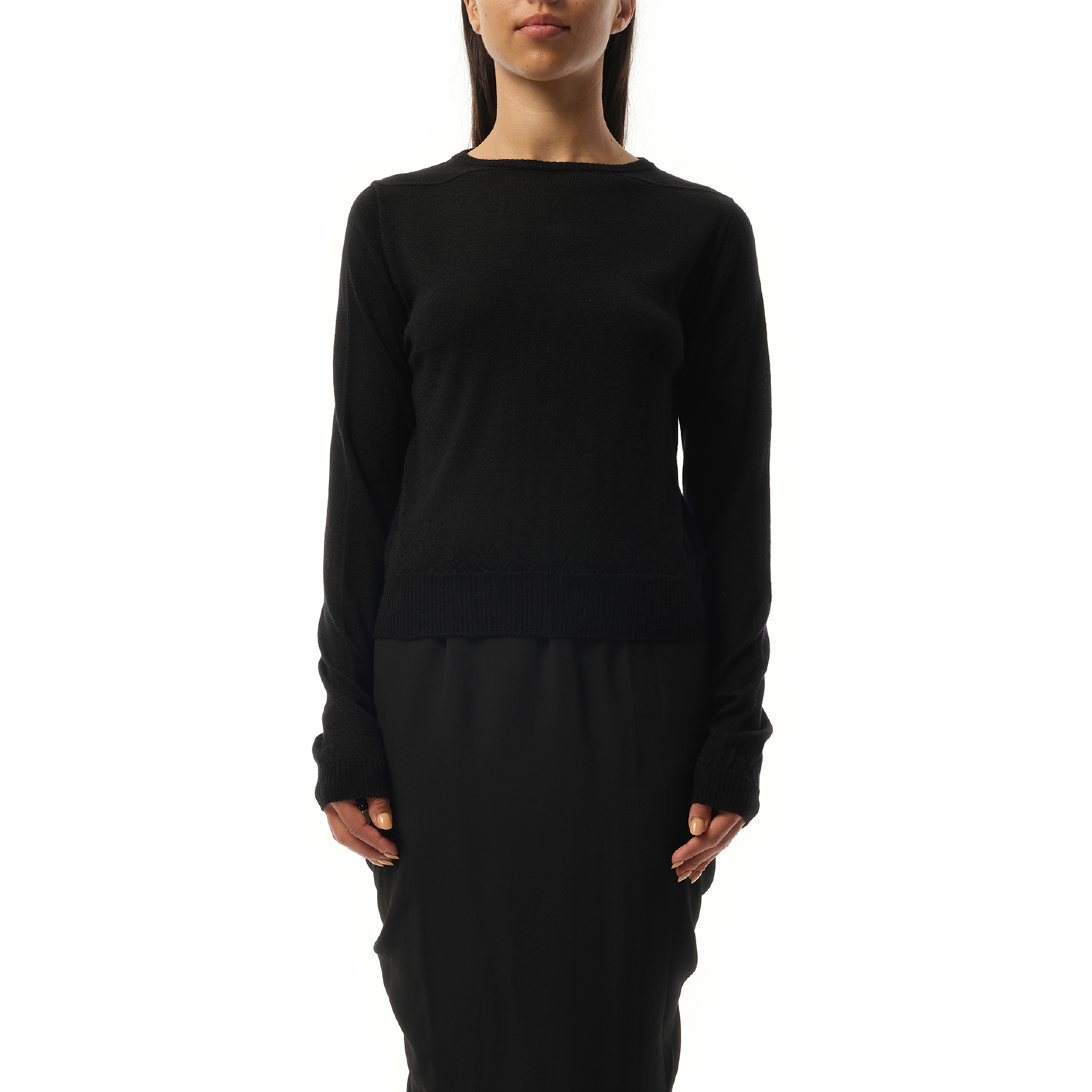 Cashmere Biker Level Sweater in Black