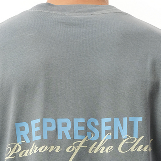 Patron of The Club T-Shirt in Washed Grey