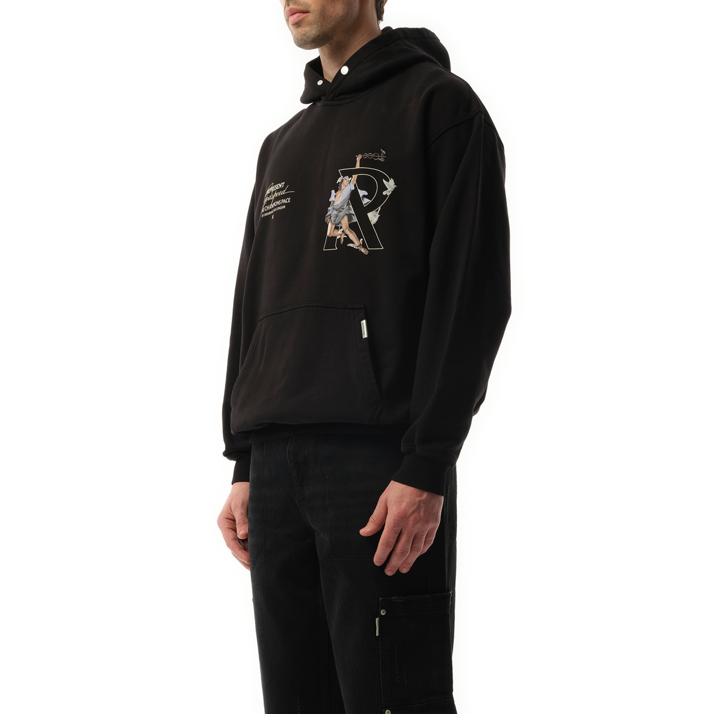 Hermes Hoodie in Jet Black