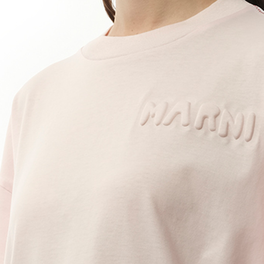 Embossed Logo T-Shirt in Light Pink