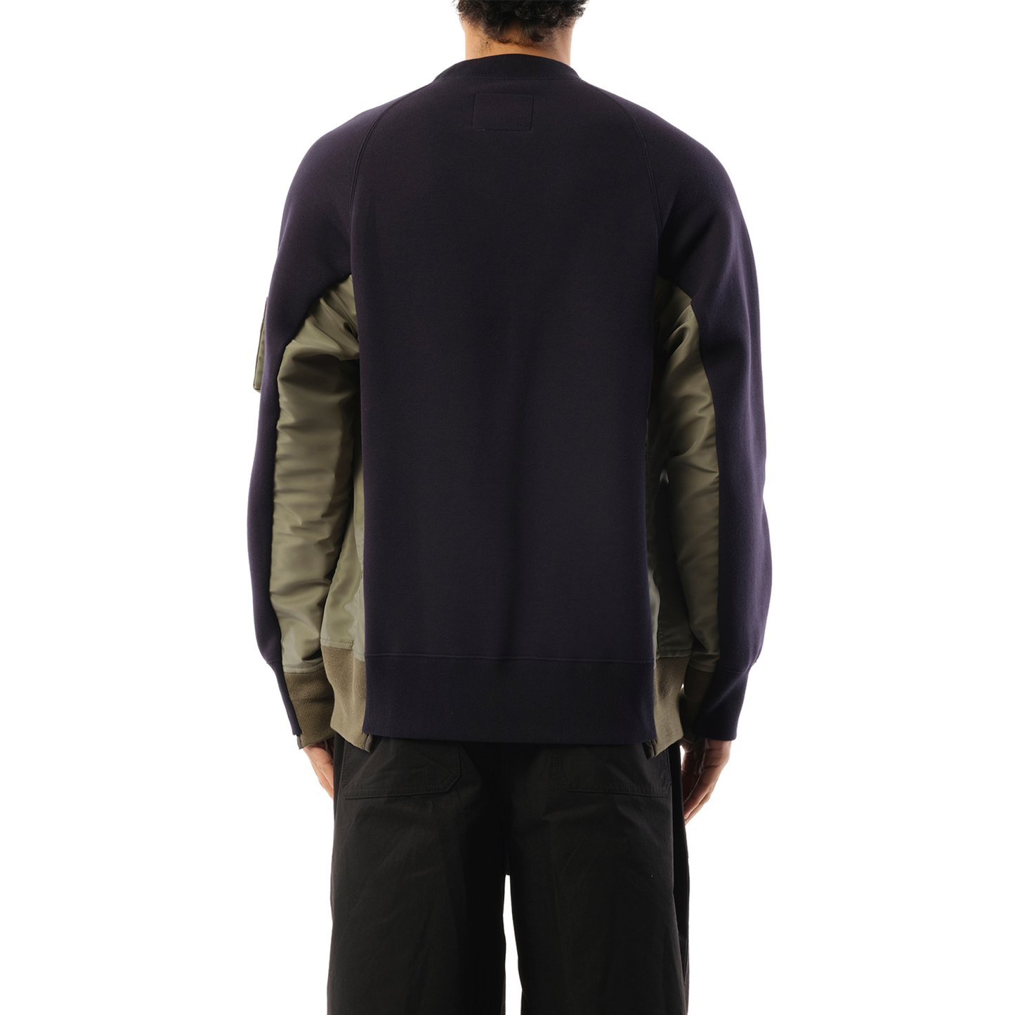 Sponge Sweat Nylon Twill Pullover in Navy/Khaki