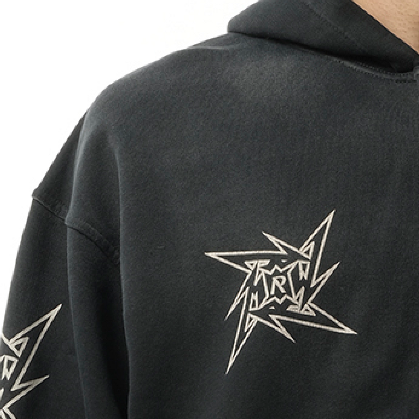 Metallica 40 Year Anniversary Zip-Up Hoodie in Stained Black