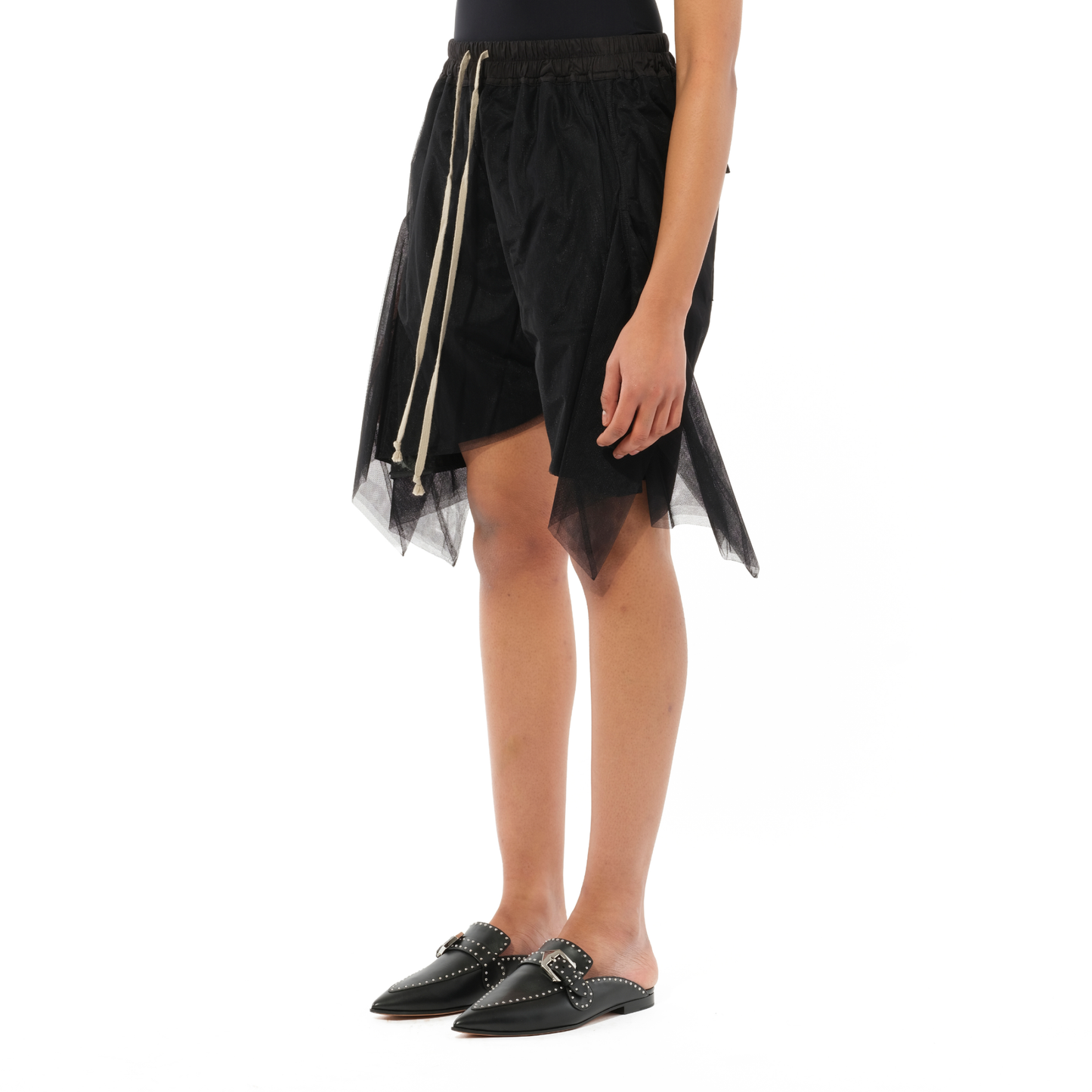 Flounced Shorts in Black