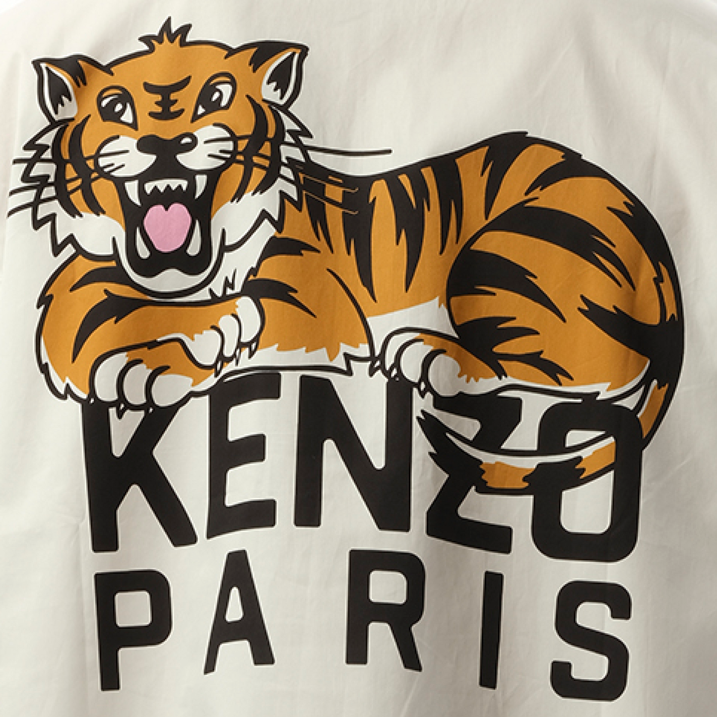 Kenzo Happy Tiger Pocket Casual Shirt in White