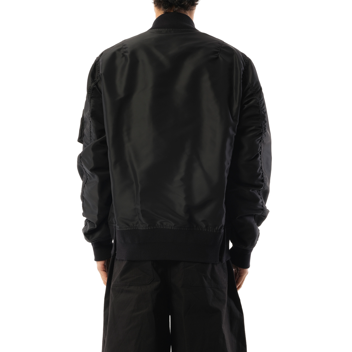 Nylon Twill Blouson in Black