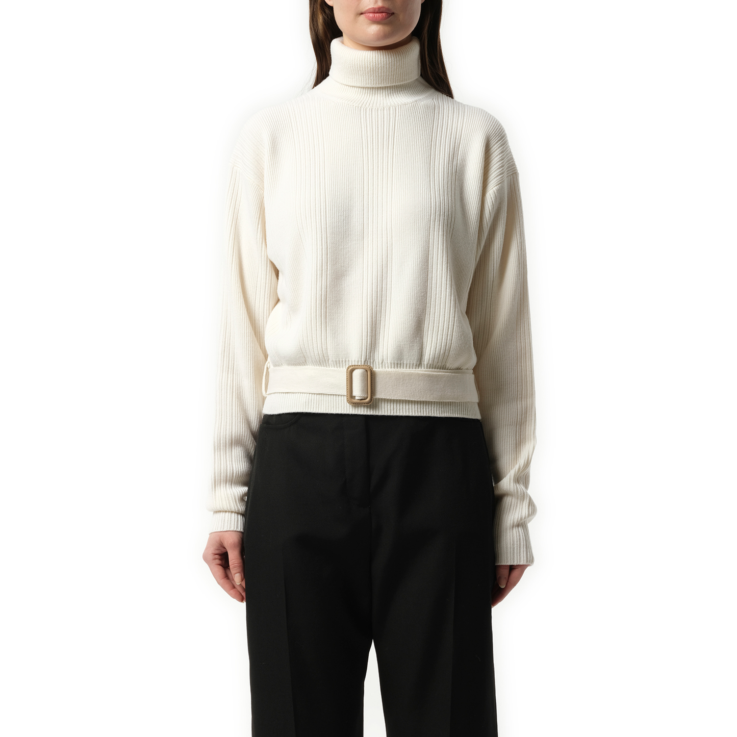 Turtleneck Sweater in Iconic Milk