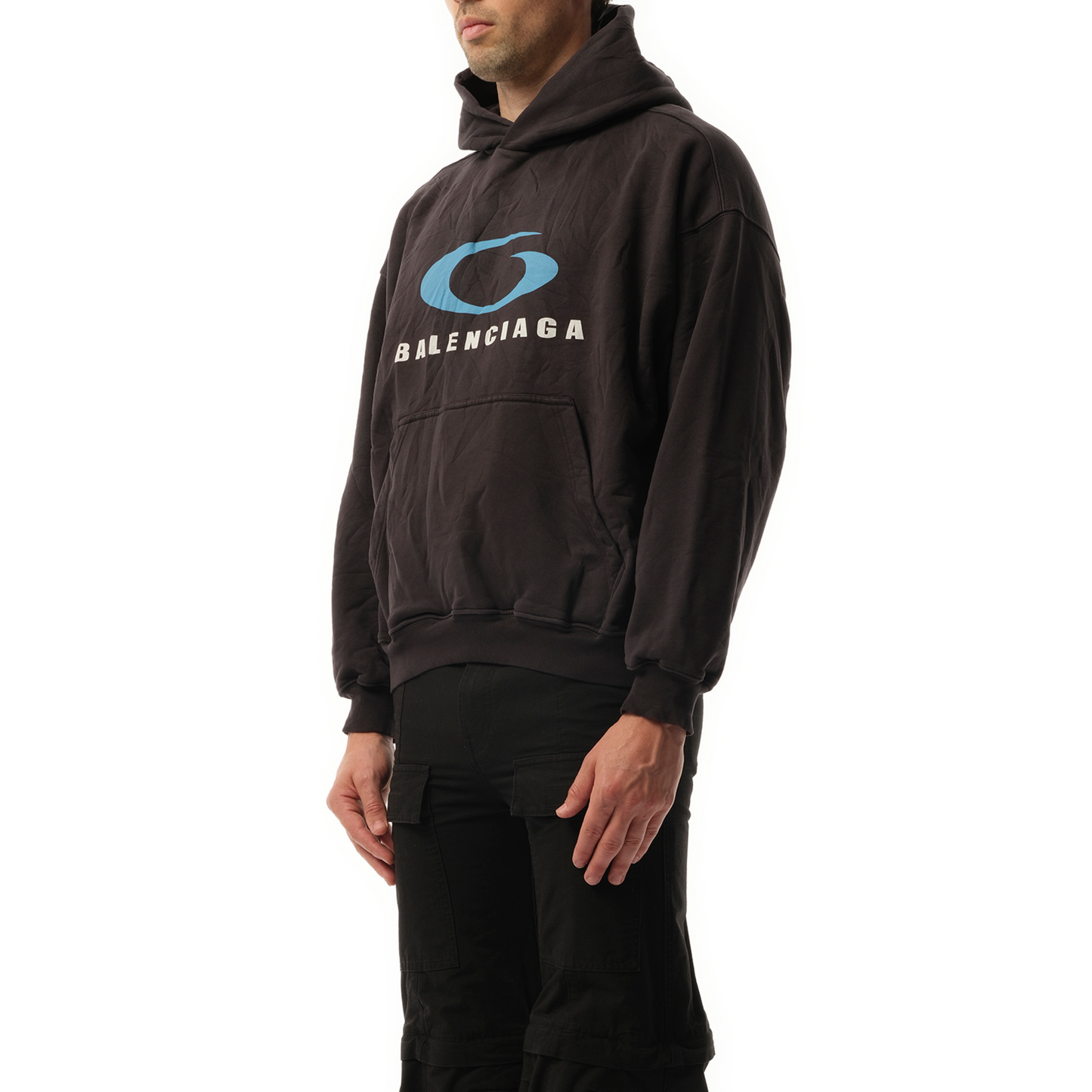 Loop Sports Medium Fit Hoodie in Washed  Black