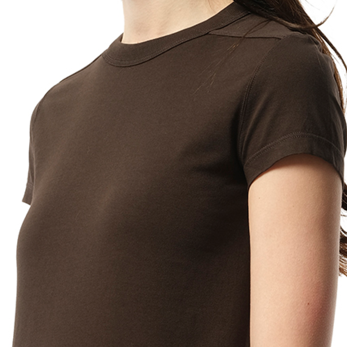 Cotton Jersey Cropped Level T-Shirt in Dark Dust