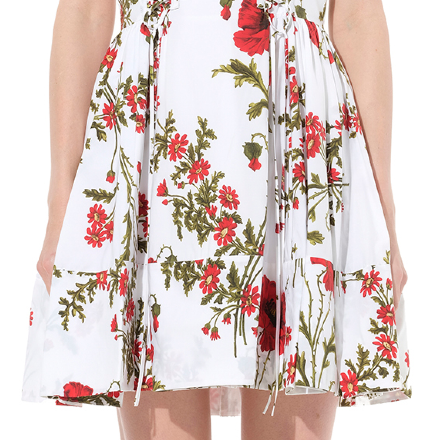 Poppy Laced Mini Dress in Ivory